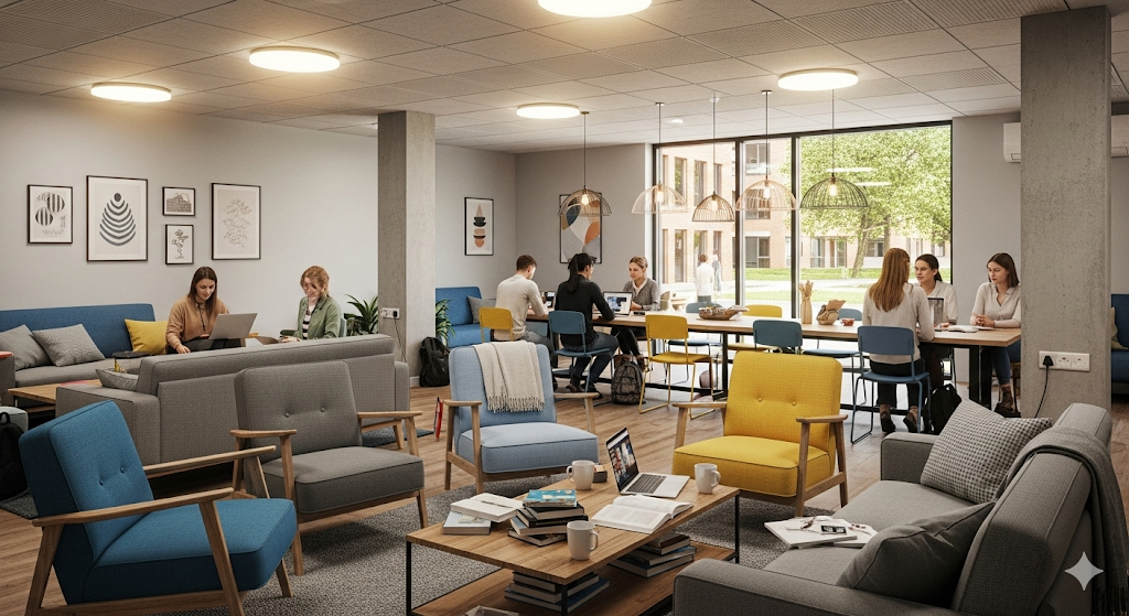 Student accommodation and study area